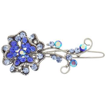Medusa's Heirlooms - Crystal Long Stem Rose Clip - Blue (1)