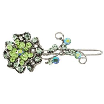 Medusa's Heirlooms - Crystal Long Stem Rose Clip - Peridot (1)