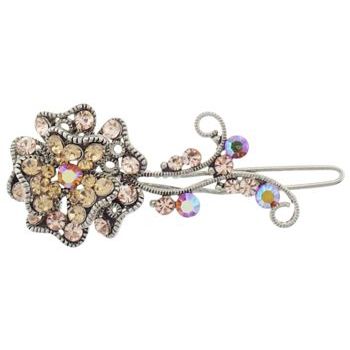 Medusa's Heirlooms - Crystal Long Stem Rose Clip - Topaz (1)