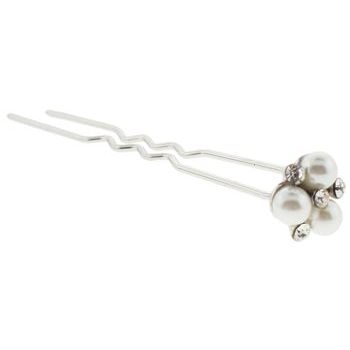 Medusa's Heirlooms - Pearl and Crystal Cluster Chignon Pin - Small (1)