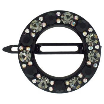 Medusa's Heirlooms - Crystal Round Clip - Black/Black & Smoke (1)