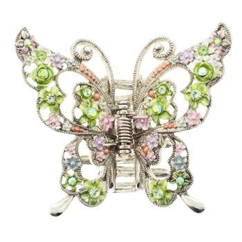 Medusa's Heirlooms - Flower Garden Butterfly Jaw Clip - Green (1)