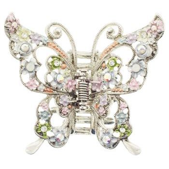 Medusa's Heirlooms - Flower Garden Butterfly Jaw Clip - Silver (1)