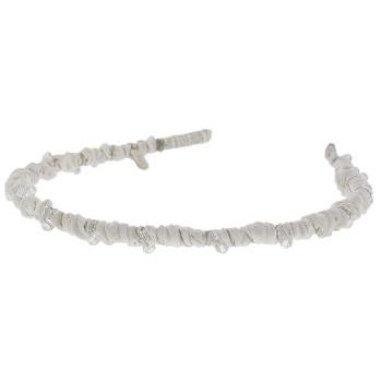 Renee Rivera - Silk Headband w/Crystals - White