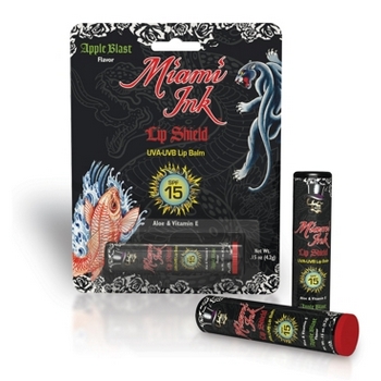 Miami Ink - New Formula - Lip Balm SPF 15 w/Color Brite Technology (.15 oz)