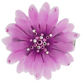 Michelle Roy - Small Daisy Flower - Lavender w/Swarovski Crystal Accents