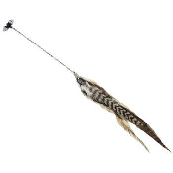 Michelle Roy - Couture Feather and Crystal Clip-In - Large - Brown Black Striped