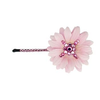 Michelle Roy - Daisy Bobbi Pin - Pink w/Swarovski Crystals