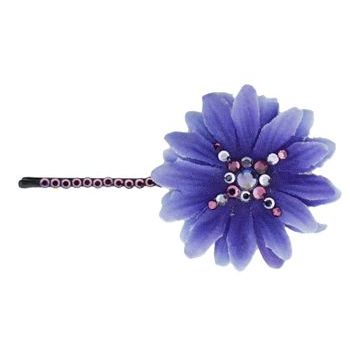 Michelle Roy - Daisy Bobbi Pin - Purple w/Swarovski Crystals