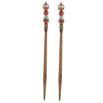 Mei Fa - Hairstyx - Majesty - Long Brown Hairsticks - (Set of 2)