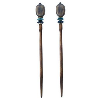 Mei Fa - Hairstyx - Mako - Long Brown Hairsticks - (Set of 2)