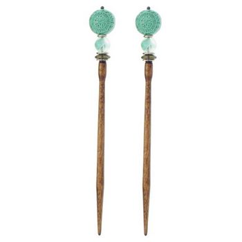 Mei Fa - Hairstyx - Mecca - Long Brown Hairsticks - (Set of 2)