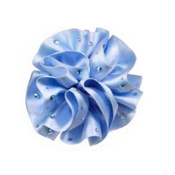 Tarina Tarantino - Oceanica - Swarovski Crystal Medium Ruched Ribbon Anywhere Hair Clip - Light Sapphire