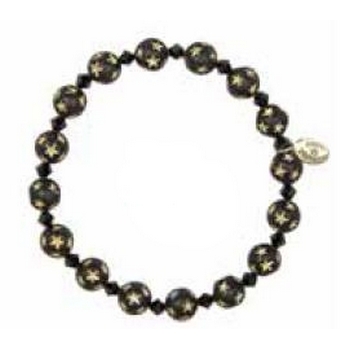 Tarina Tarantino - Gotham City / Dolce Gabbana - Small Star Bead and Swarovski Crystal Stretch Bracelet