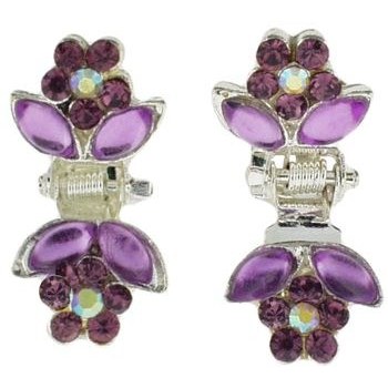 Karen Marie - Tiny Crystal Tulip Claw - Lavender (Set of 2)