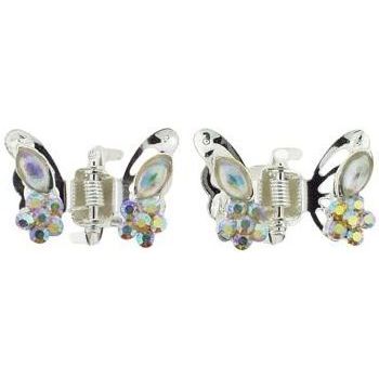 Karen Marie - Tiny Crystal Butterfly Claw - Opal (Set of 2)
