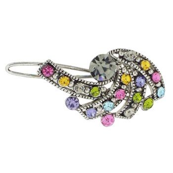 Karen Marie - Mini Art Deco Crystal Barrette - Multi Color (1)