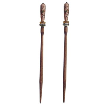 Mei Fa - Hairstyx - Mogul - Long Brown Hairsticks - (Set of 2)