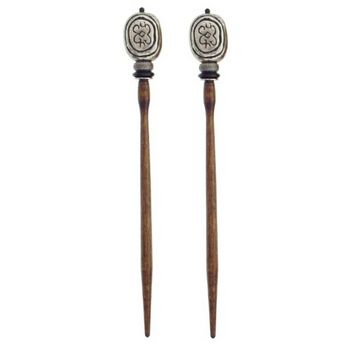 Mei Fa - Hairstyx - Monique - Long Brown Hairsticks - (Set of 2)