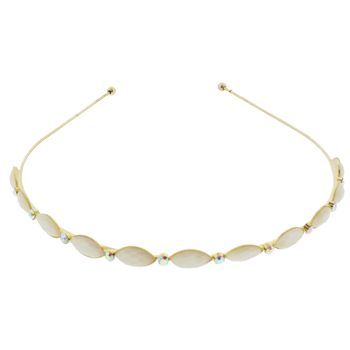 Medusa's Heirlooms - Moonstone Headband - Gold/White  (1)