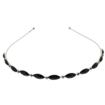 Medusa's Heirlooms - Moonstone Headband - Silver/Black  (1)