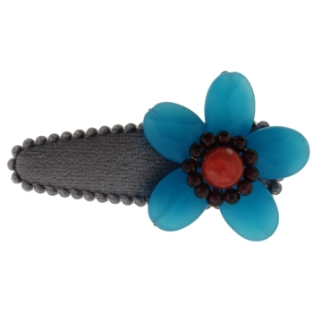 Nakamol Design - Medium Flower Stone Sleeper Clip - Aqua (1)