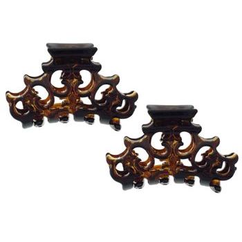 Camila - Mini Antique Hair Clips - Tort