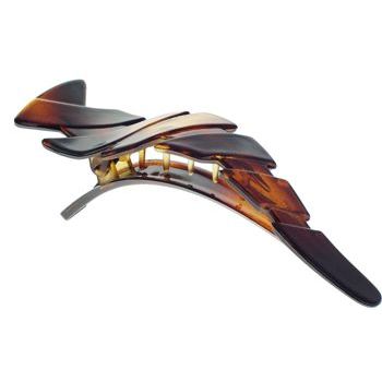 Camila - Banana Hair Clip - Rib Design - Tort