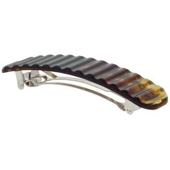 Camila - Ribbed Barrette - Tort
