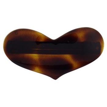 Camila - Large Heart Barrette - Tortoise