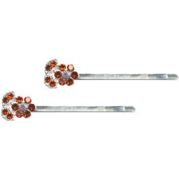 HB HairJewels - Crystal flower hairpin w/o stem - Ruby Red