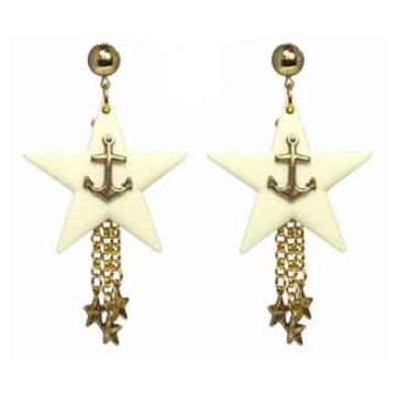 Tarina Tarantino - Hey Sailor! - North Star - Anchor and Shooting Star Earrings