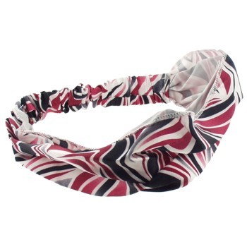 HB HairJewels - Lucy Collection - Satin Soft Headband - Maroon Flames (1)