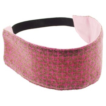 HB HairJewels - Lucy Collection - Houndstooth Soft Elastic Headband - Pink & Tan (1)