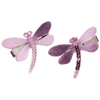 Karen Marie - Dragonfly Jaws - Metallic Pink (Set of 2)