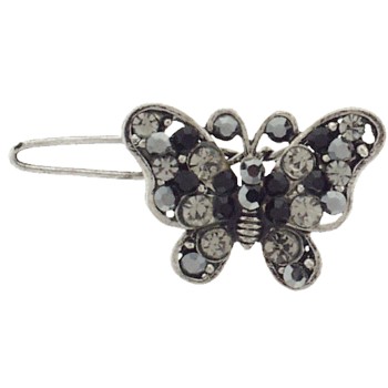 Karen Marie - Monarch Crystal Butterfly Clip - Black (1)