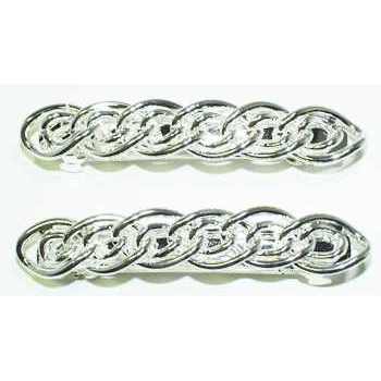 HB HairJewels - Cable Barrette - 2 Silver Colored