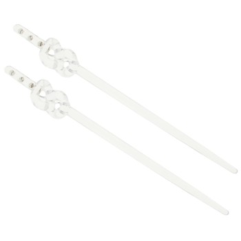 HB HairJewels - Hairsticks - Twisted Top - Clear