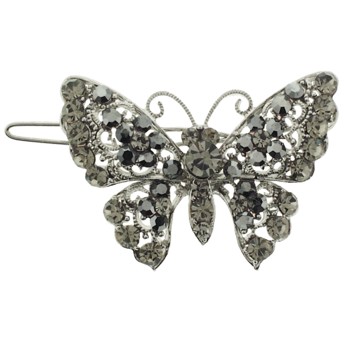 Karen Marie - Crystal Large Butterfly Clip - Black (1)