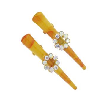 Karen Marie - Mini Tie Dye Crystal Condor Clip - Sunshine (set of 2)