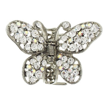 Karen Marie - Crystal Butterfly Claw - White (1)
