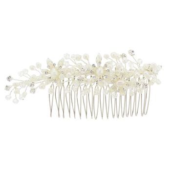 Karen Marie - Bridal Collection - Pearl & Crystal Tropical Flower Comb (1)