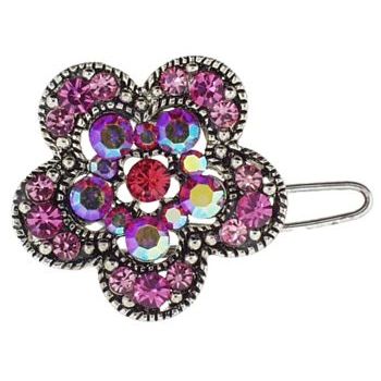 Karen Marie - Crystal Encrusted Daisy Clip - Rose (1)