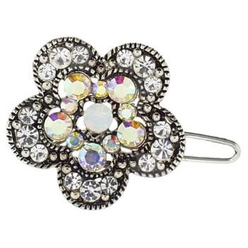 Karen Marie - Crystal Encrusted Daisy Clip - White (1)