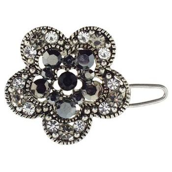 Karen Marie - Crystal Encrusted Daisy Clip - Smoke (1)