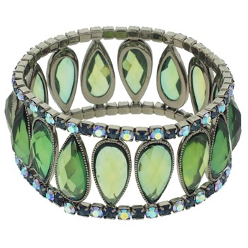 Medusa's Heirlooms - Teardrop Bracelet - Green/Blue