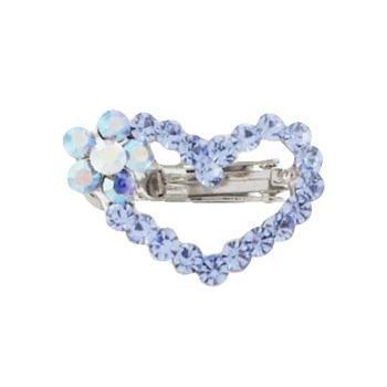 Karen Marie - Floating Crystal Heart Clip - Blue (1)