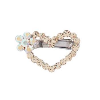 Karen Marie - Floating Crystal Heart Clip - Bronze (1)