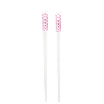 HB HairJewels - Clear Candy Rock Hairsticks - Pink (2)