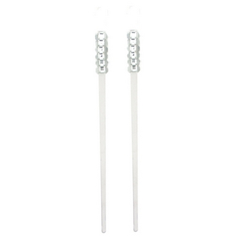 HB HairJewels - Clear Candy Rock Hairsticks - Silver Hue (2)